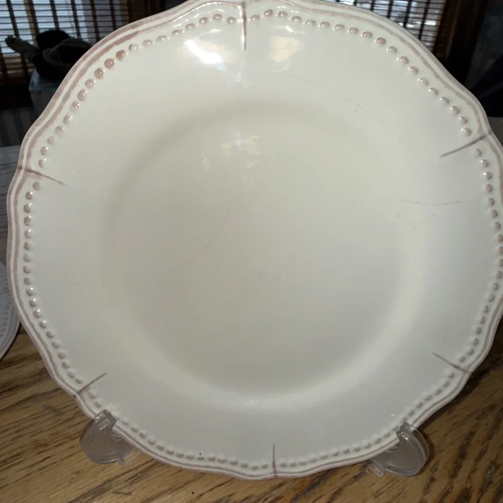 AMBERLY - JCPenney Dinnerware, Ivory ‎ Set 4 Salad Plates 8 5/8